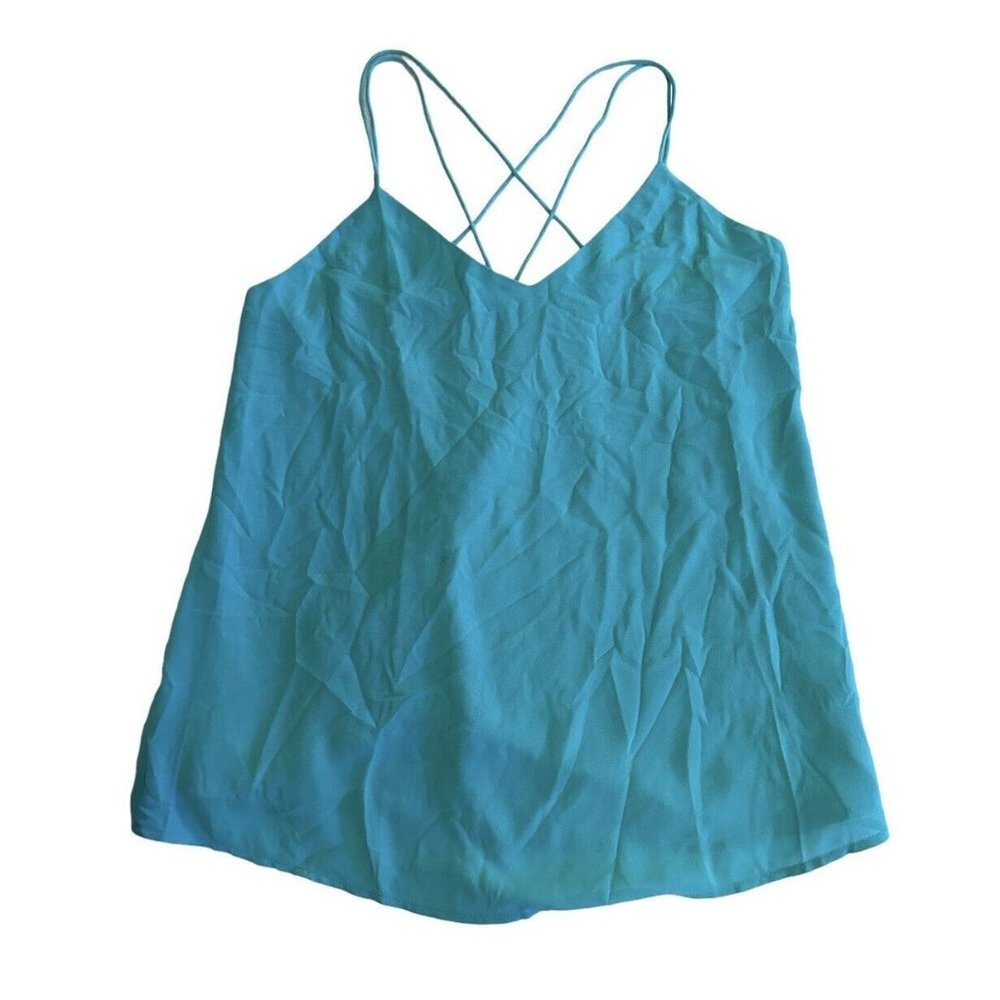 Naked Zebra Strappy Tank Teal Blue Size Small Polyester